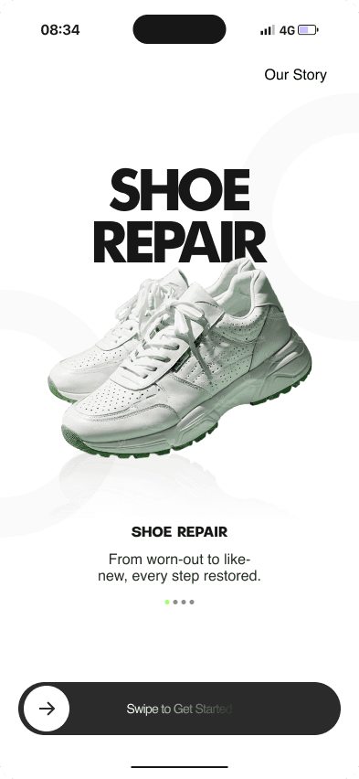 Shoe repair onboarding