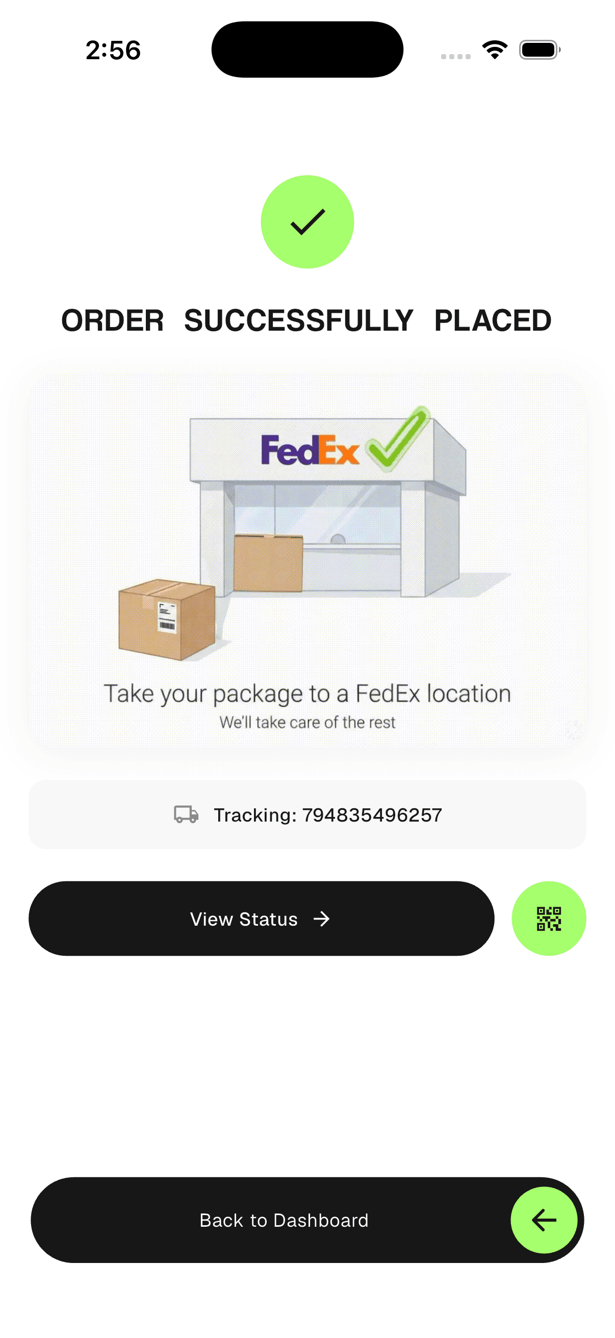 Order placed